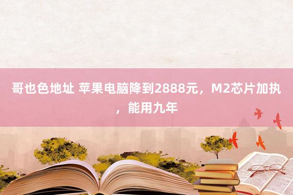 哥也色地址 苹果电脑降到2888元，M2芯片加执，能用九年