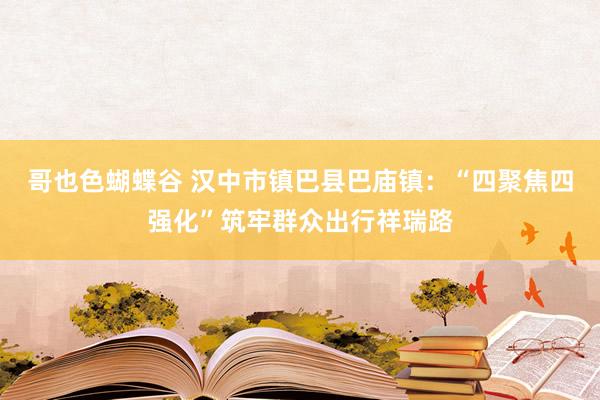 哥也色蝴蝶谷 汉中市镇巴县巴庙镇：“四聚焦四强化”筑牢群众出行祥瑞路