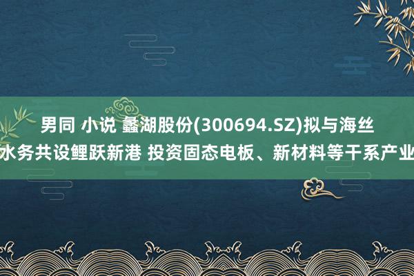 男同 小说 蠡湖股份(300694.SZ)拟与海丝水务共设鲤跃新港 投资固态电板、新材料等干系产业