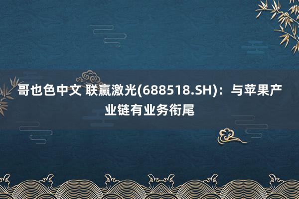 哥也色中文 联赢激光(688518.SH)：与苹果产业链有业务衔尾