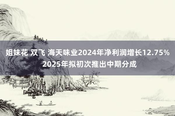 姐妹花 双飞 海天味业2024年净利润增长12.75%  2025年拟初次推出中期分成