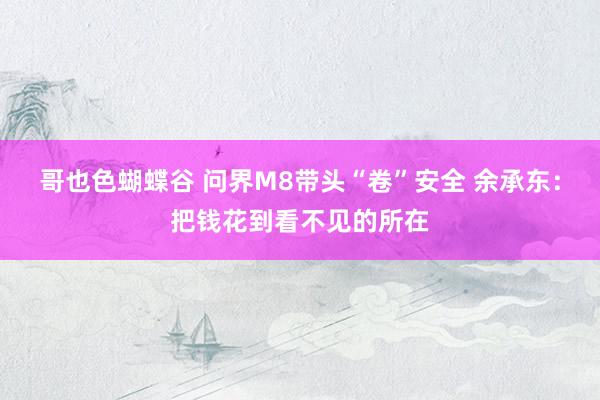 哥也色蝴蝶谷 问界M8带头“卷”安全 余承东：把钱花到看不见的所在