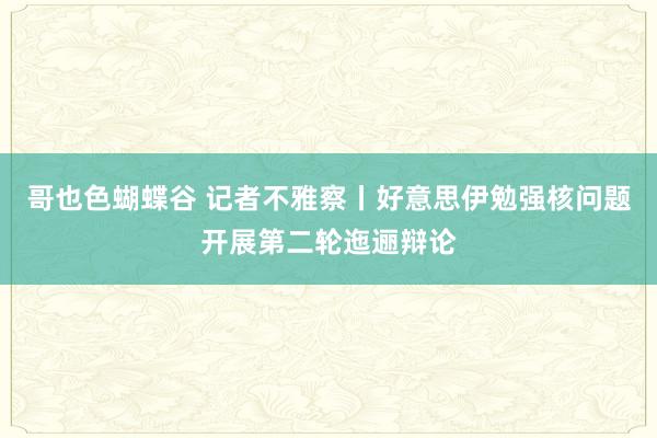 哥也色蝴蝶谷 记者不雅察丨好意思伊勉强核问题开展第二轮迤逦辩论
