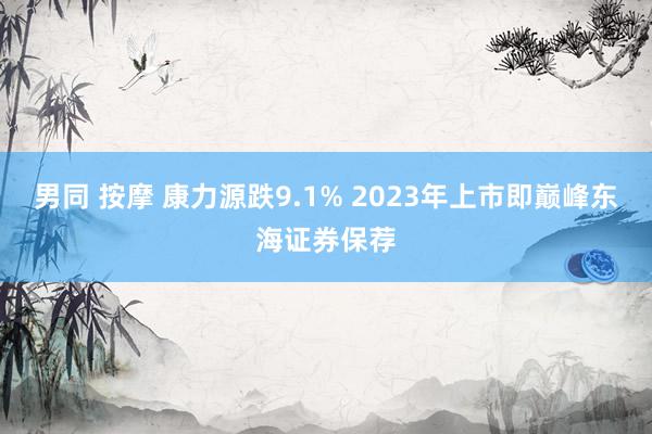男同 按摩 康力源跌9.1% 2023年上市即巅峰东海证券保荐