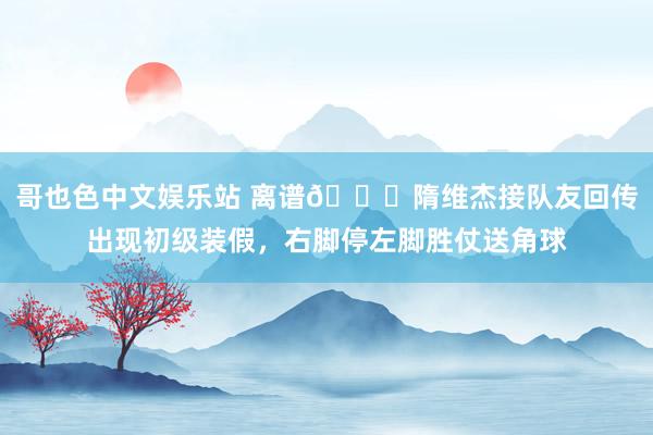 哥也色中文娱乐站 离谱😅隋维杰接队友回传出现初级装假，右脚停左脚胜仗送角球